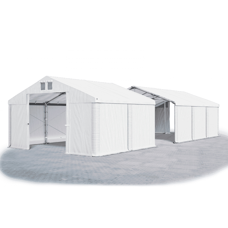 Skladovací stan (oceľ + pvc) 4x20x2m